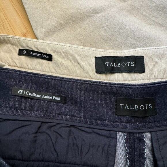 Talbots Pants Women 6P Bundle Khaki/Blue Mid Rise Chatham Ankle Stretch Slim - Picture 2 of 16